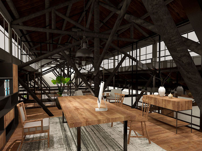 850平方廠房總經理辦公室裝修設計案例效果圖