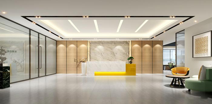 900平方廣告公司辦公室前臺裝修設計案例效果圖
