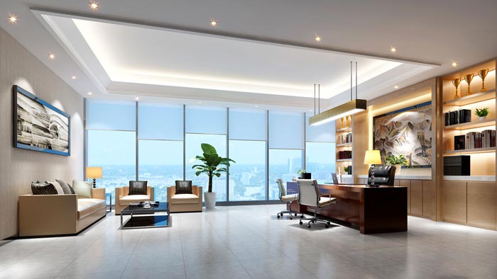 現代簡約總經理辦公室裝修設計效果圖