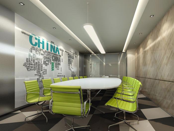 金融咨詢服務公司辦公室會議室裝修設計效果圖