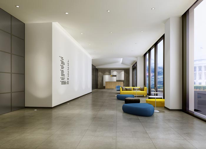 現代簡約風格辦公室大廳裝修設計效果圖