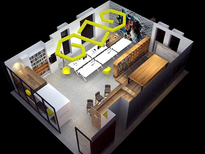 小型動畫設計工作室裝修設計平面圖