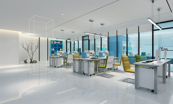 廣告策劃公司辦公室辦公區域裝修設計效果圖