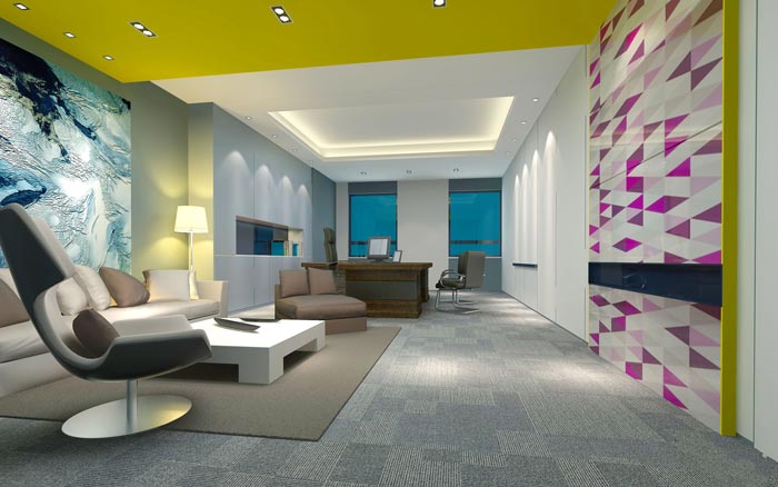 金融租賃公司總經理辦公室裝修設計效果圖