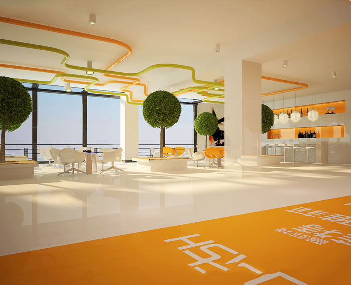 辦公家具廠房辦公室接待區域裝修設計效果圖