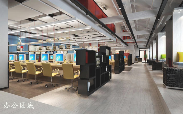 文化傳播公司辦公室前臺裝修設計效果圖