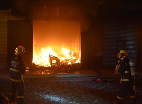 廣東海豐社區(qū)發(fā)生火災(zāi)致8人死亡現(xiàn)場(chǎng)圖