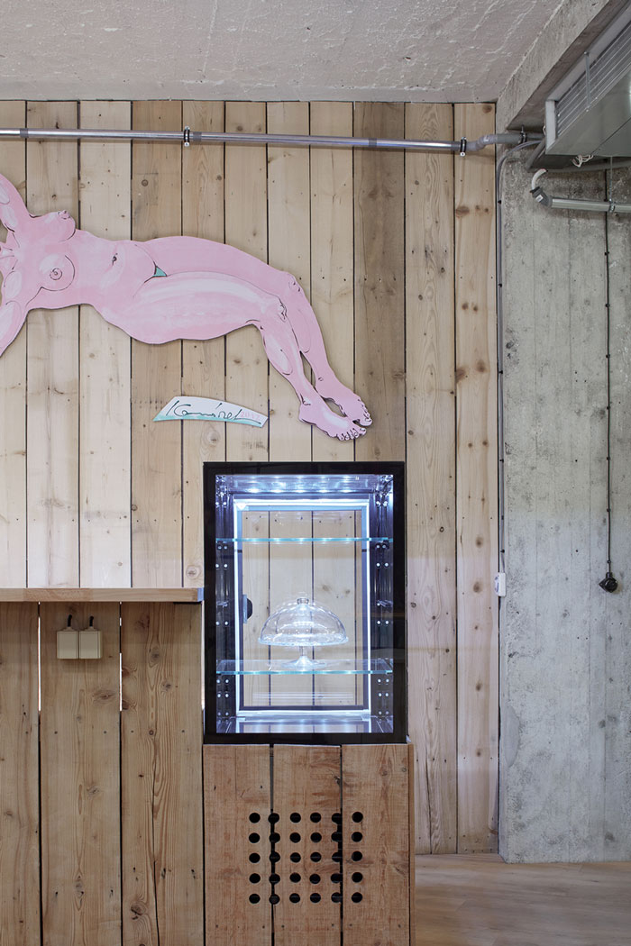 工廠辦公室吧臺細節效果圖