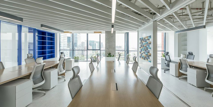 企業總部辦公室辦公空間效果圖