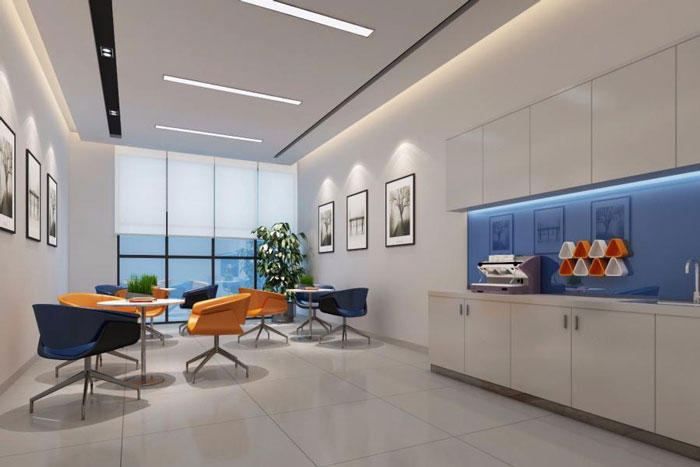 杭州濱江區長河街道辦公室茶水間裝修設計效果圖