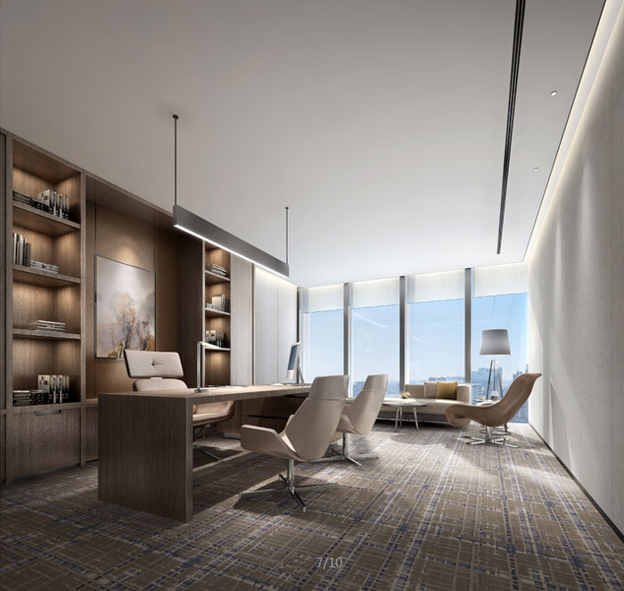 房地產公司總經理辦公室裝修設計效果圖