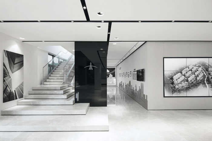 總部大樓辦公室大廳裝修設計效果圖