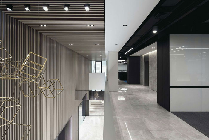 總部大樓辦公室二樓電梯間裝修設計效果圖