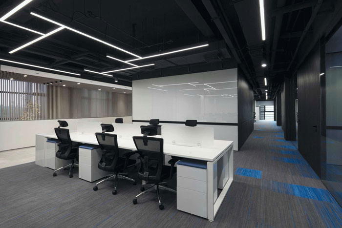 總部大樓辦公室辦公區裝修設計效果圖
