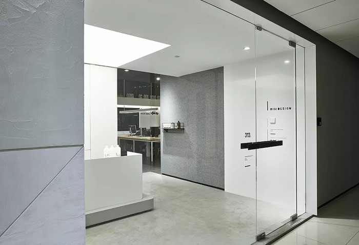 長方形辦公室進門區裝修效果圖