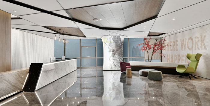 聯合辦公空間大廳裝修設計效果圖