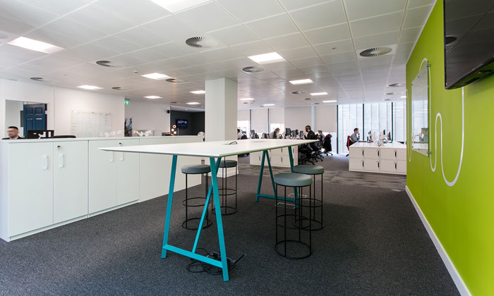 600平方辦公室辦公交流區裝修設計效果圖