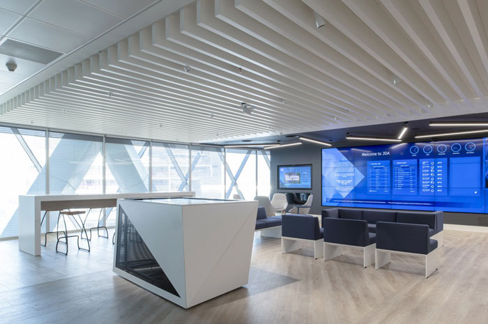 370平方辦公室前臺接待裝修設計效果圖