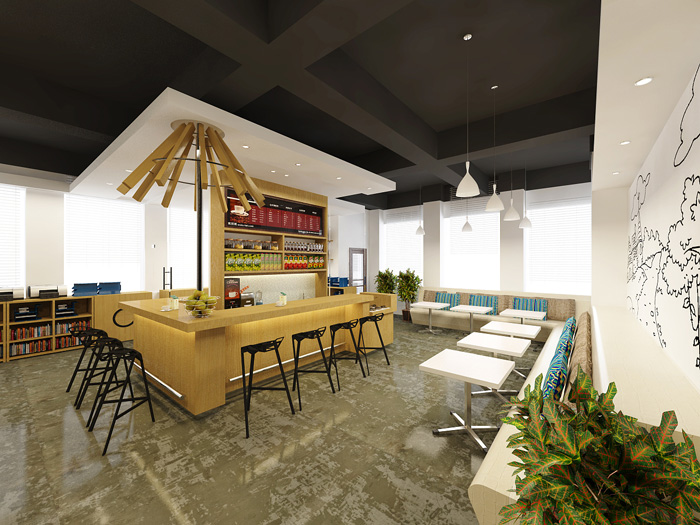 創業園辦公室茶水間裝修設計效果圖