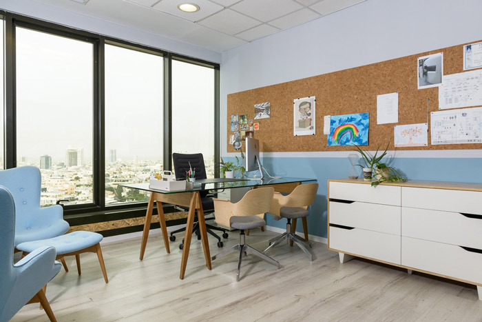 生物技術公司總經理辦公室裝修設計效果圖