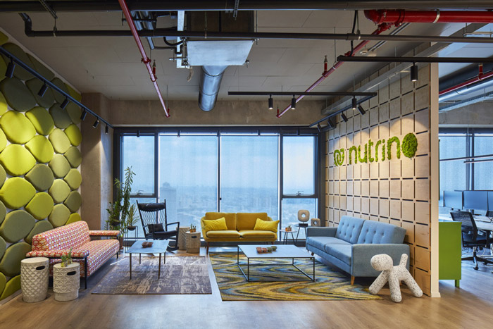 營(yíng)養(yǎng)科技公司辦公室接待區(qū)設(shè)計(jì)效果圖