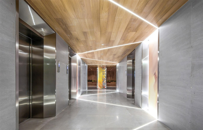 電子商務辦公室電梯廳裝修設計效果圖