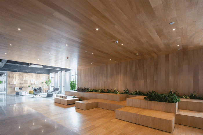 電子商務辦公室接待區裝修設計效果圖