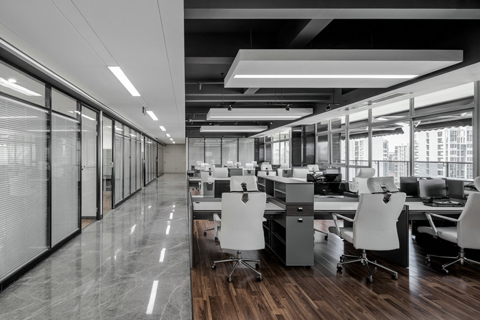 600m2現代辦公室辦公區裝修設計效果圖