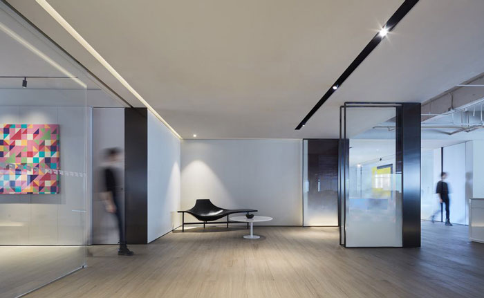 企業辦公空間入口設計裝修效果圖