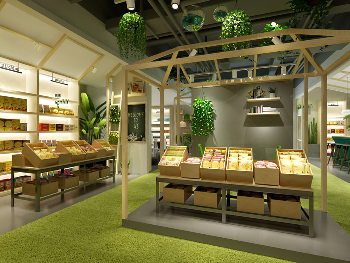 杭州食品公司辦公室展區裝修設計效果圖
