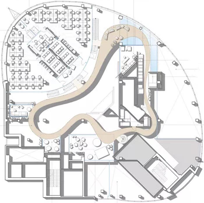 二(2)層辦公室二層平面圖